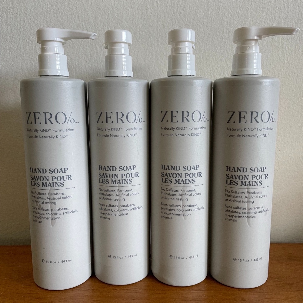 NEW Zero% Gilchrist Soames Hand Soap Lot of 4